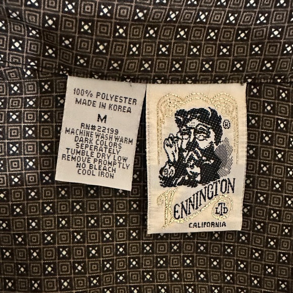 Kennington California Button Down Shirt - 100% Polyester (Size Medium) - Picture 3 of 6